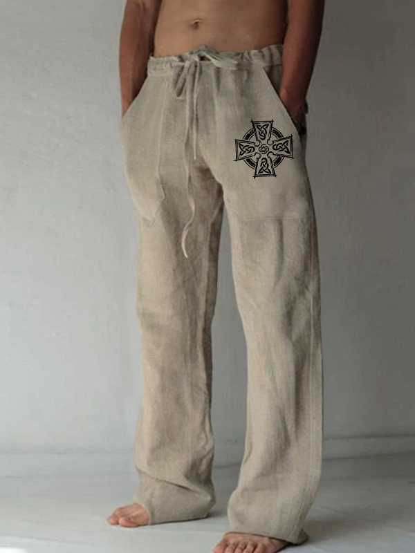Celtic Cross Christian Beach Pants