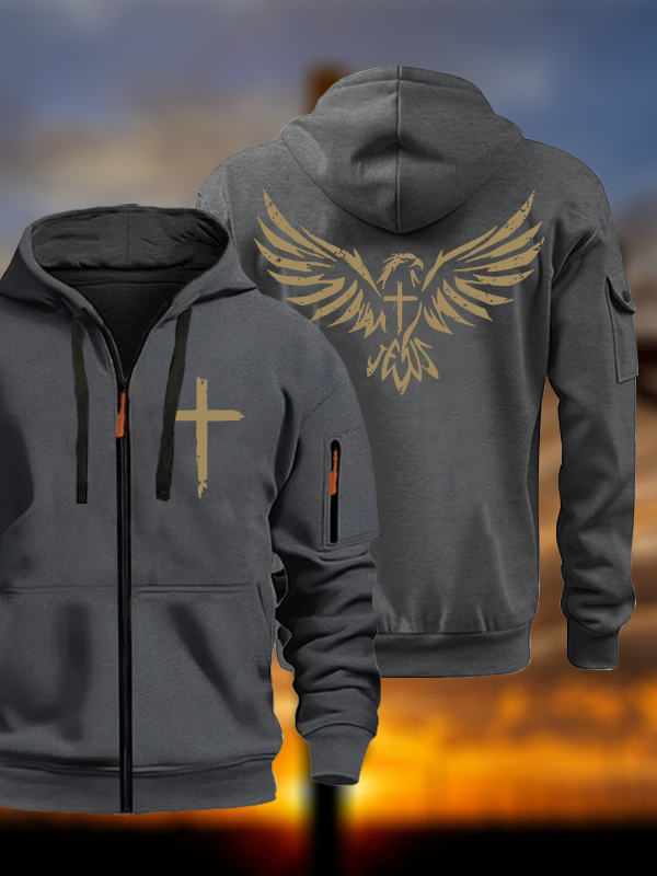 Wings Like Eagles Jesus God Christian Zipper Hoodies