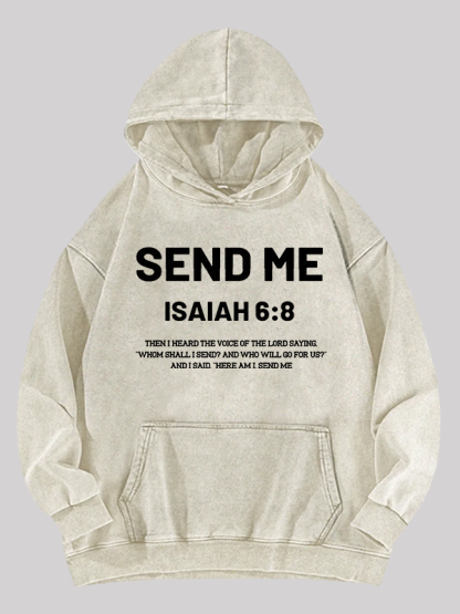Send Me Jesus God Christian Washed Hoodie