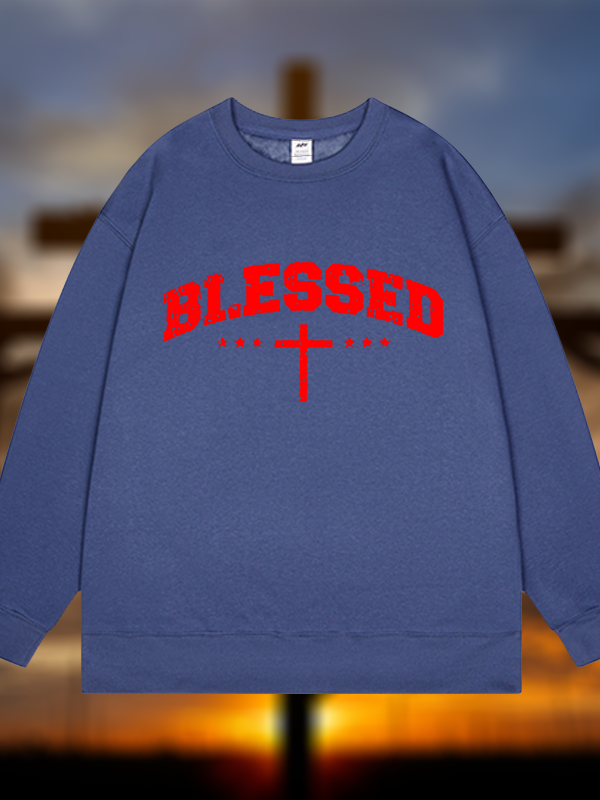 Blessed Cross Jesus God Christian Sweatshirt