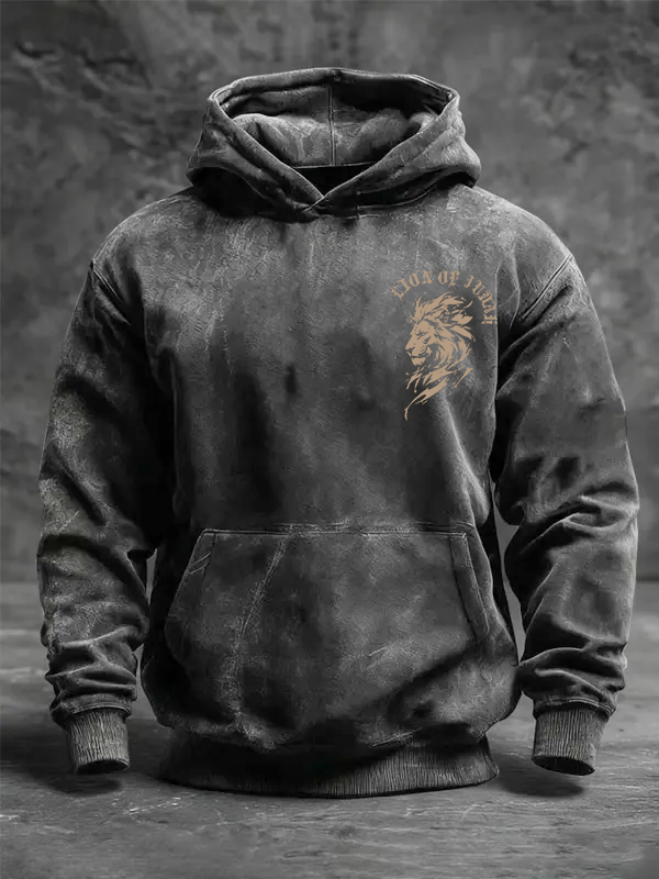 Lion Of Judah Jesus God Christian Washed Hoodie