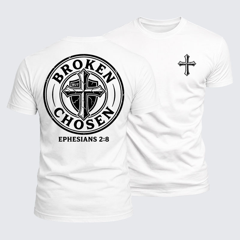 Luxe Mercerized Cotton Tee - Broken But Chosen