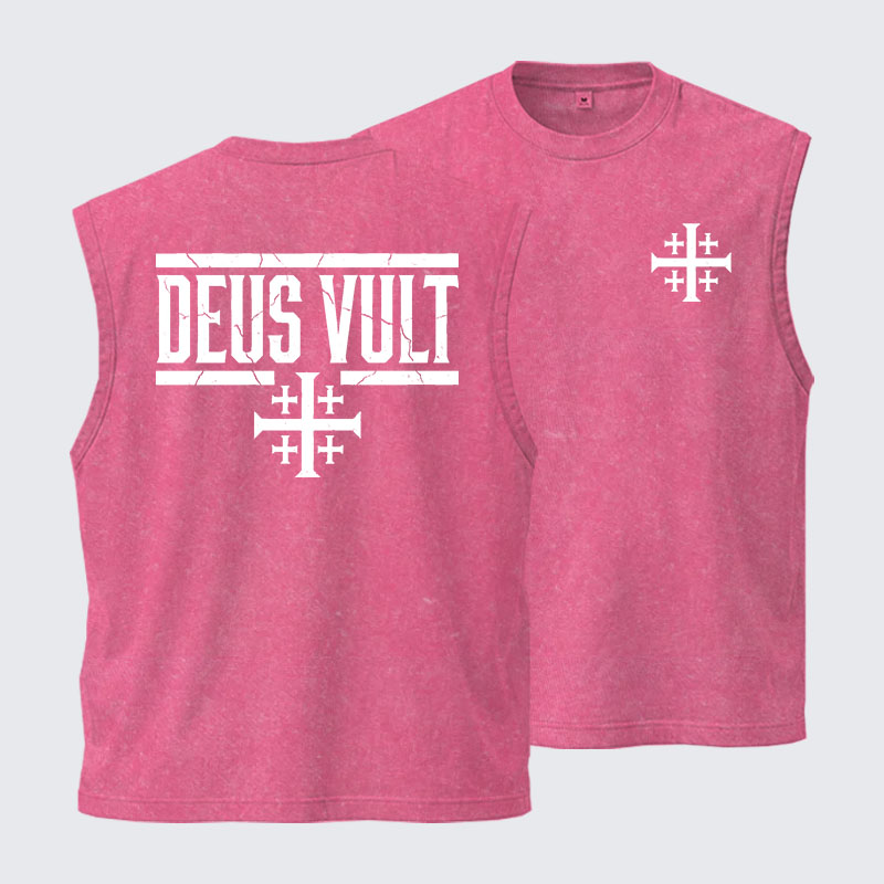 Washed Tank Top - Deus Vult