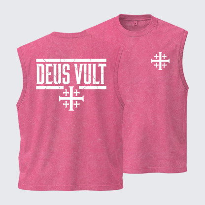 Washed Tank Top - Deus Vult