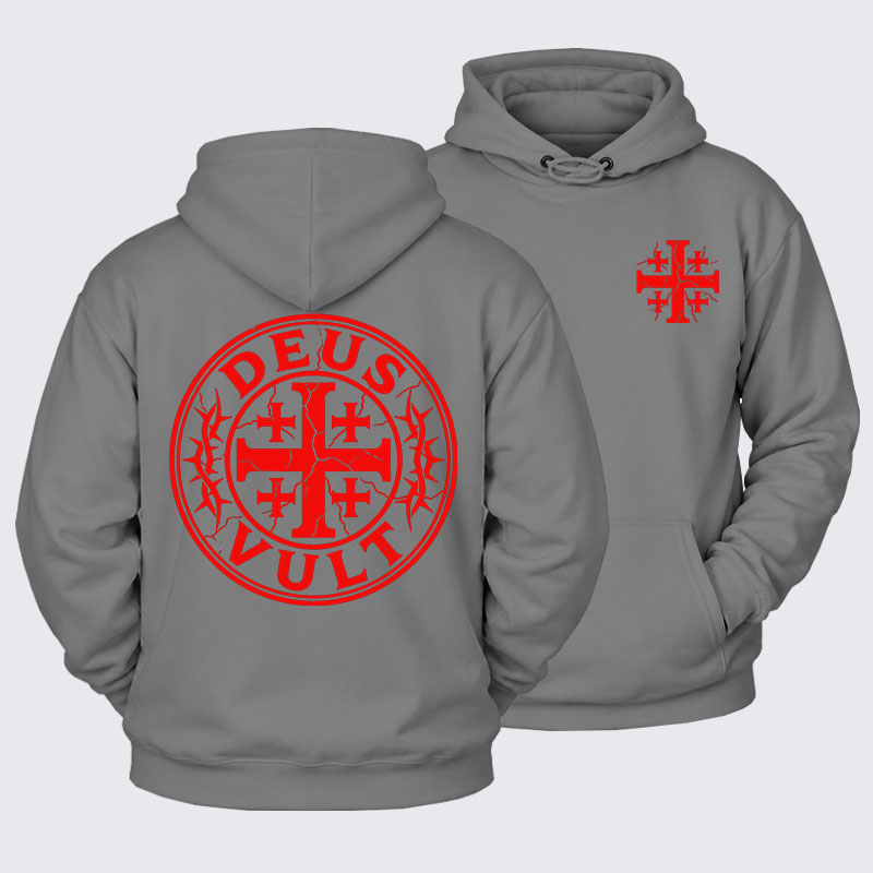 Plush Fleece-Lined Hoodie - Deus Vult