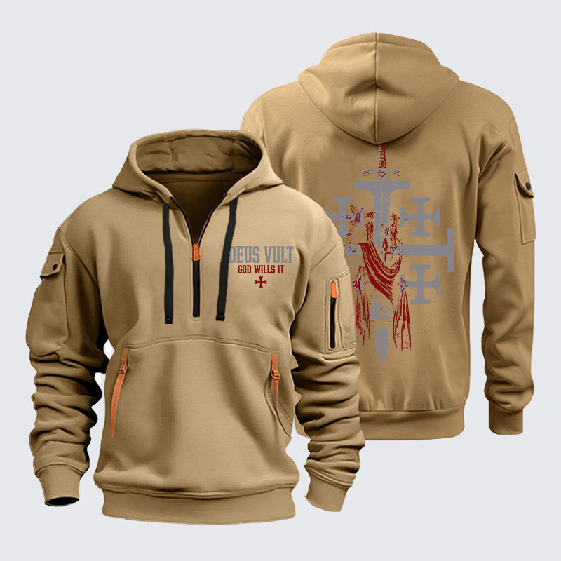 Zipper Hoodies - Deus Vult: God Wills It