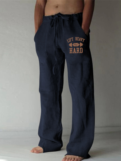 Lift Heavy Pray Hard Christian Beach Pants