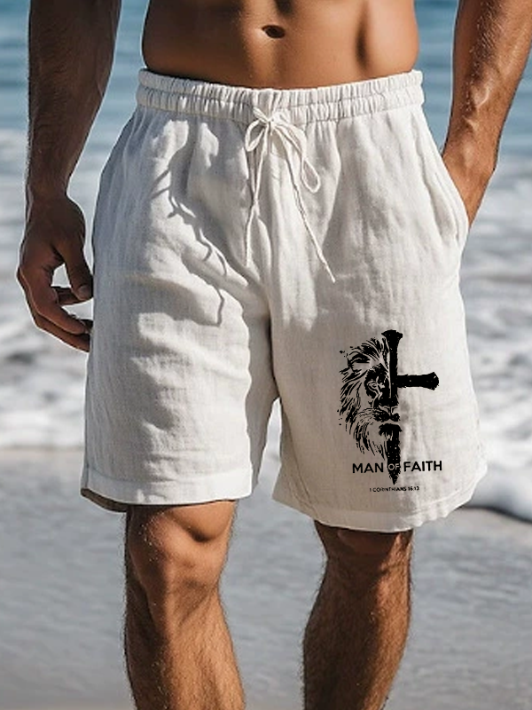 [Copy]Men's It Is Finished Christian Beach Shorts
