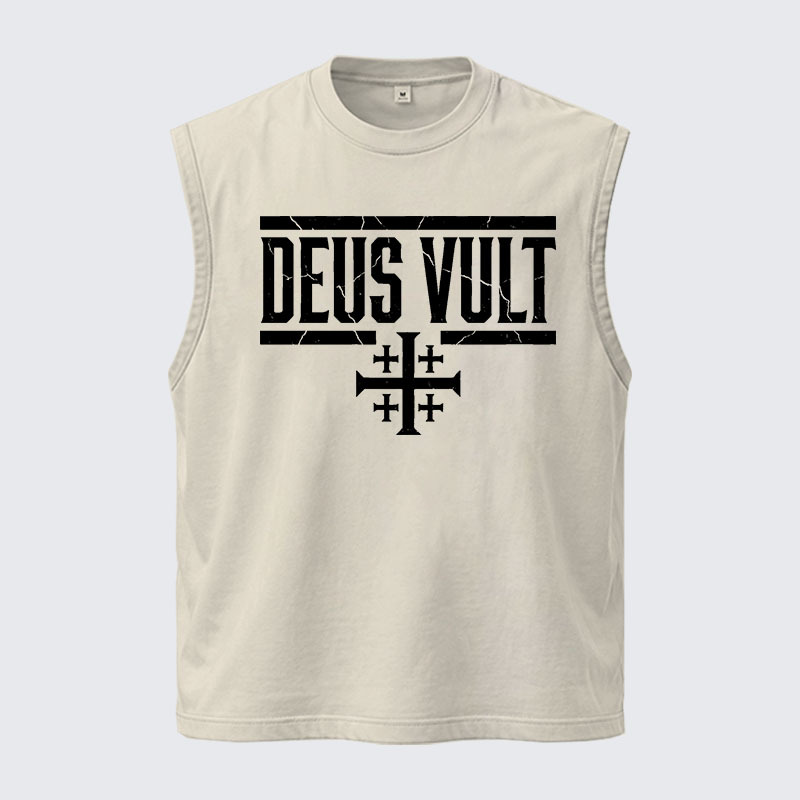 Washed Tank Top - Deus Vult