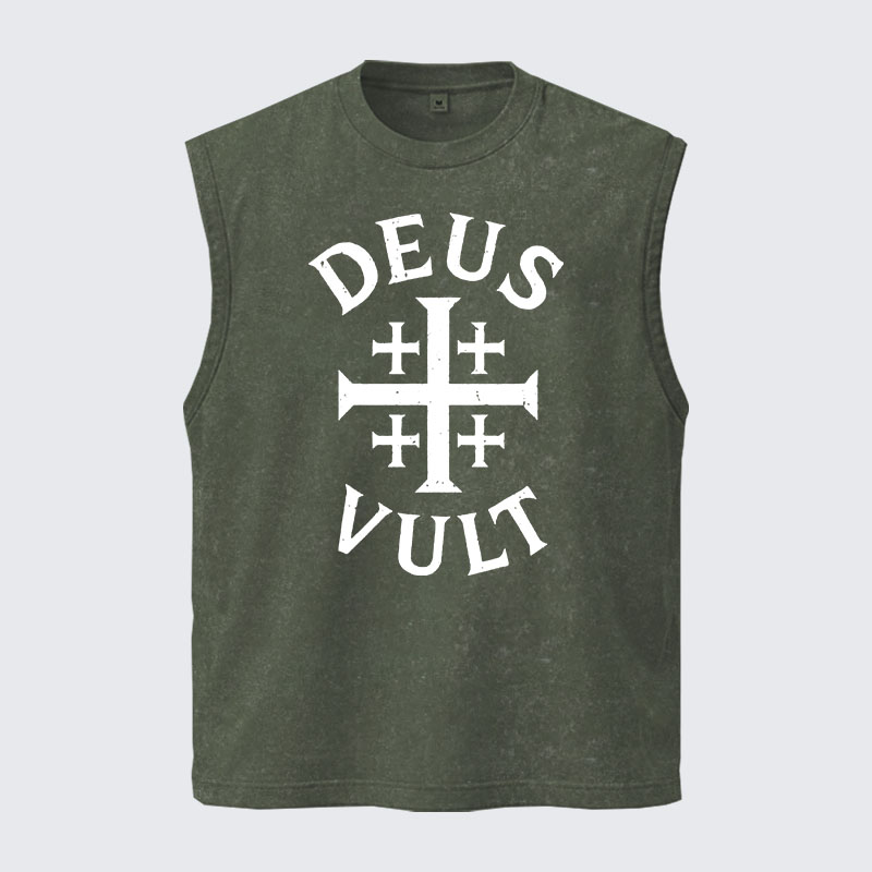 Washed Tank Top - Deus Vult