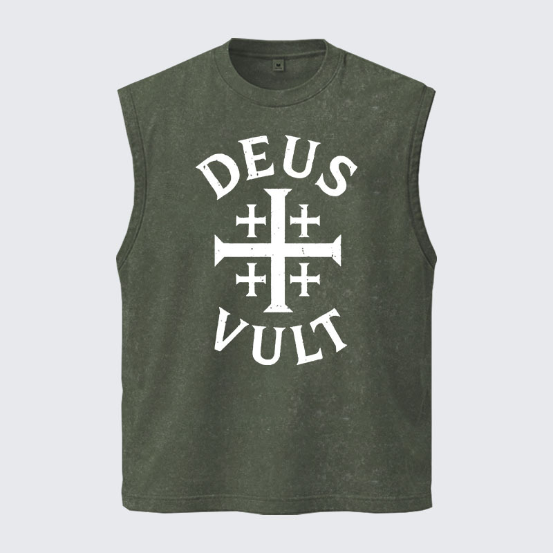 Washed Tank Top - Deus Vult