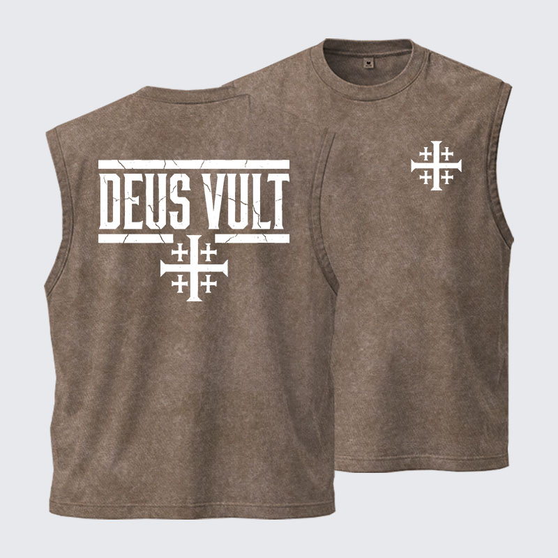Washed Tank Top - Deus Vult