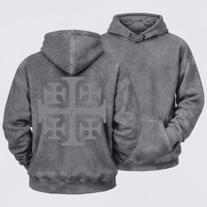Washed Hoodie - Deus Vult