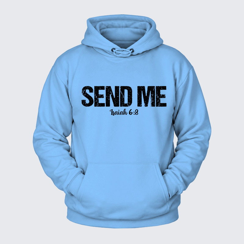 Plush Fleece-Lined Hoodie - Isaiah 6:8 - SEND ME