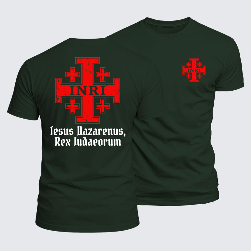 [Copy][Copy]Luxe Mercerized Cotton Tee - INRI Jesus Of Nazareth King Of The Jews
