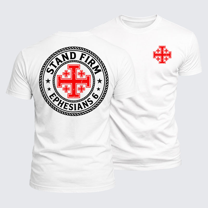 Luxe Mercerized Cotton Tee - Stand Firm Ephesians 6