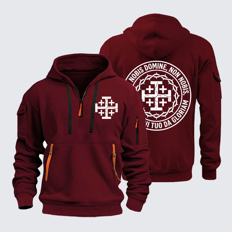 Zipper Hoodies -  Non Nobis Domine, Non Nobis, Sed Nomini Tuo Da Gloriam