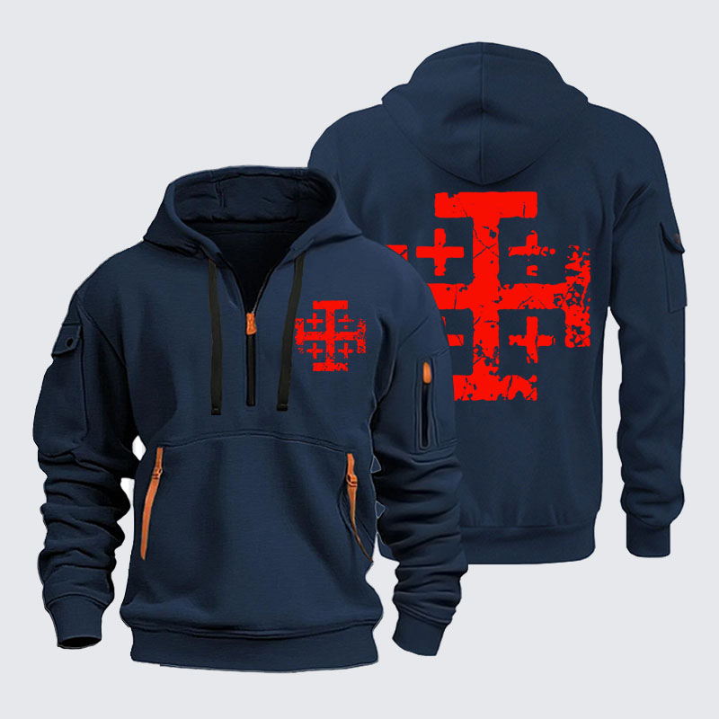 [Copy]Zipper Hoodies - Knights Templar Jerusalem Cross