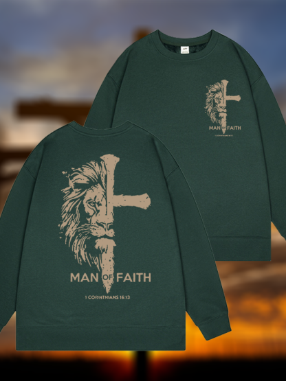Man of Faith Jesus God Christian Sweatshirt