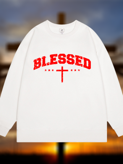 Blessed Cross Jesus God Christian Sweatshirt