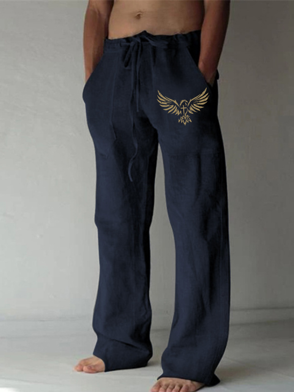 Men's Wings Like Eagles Cross Christian Beach Pants