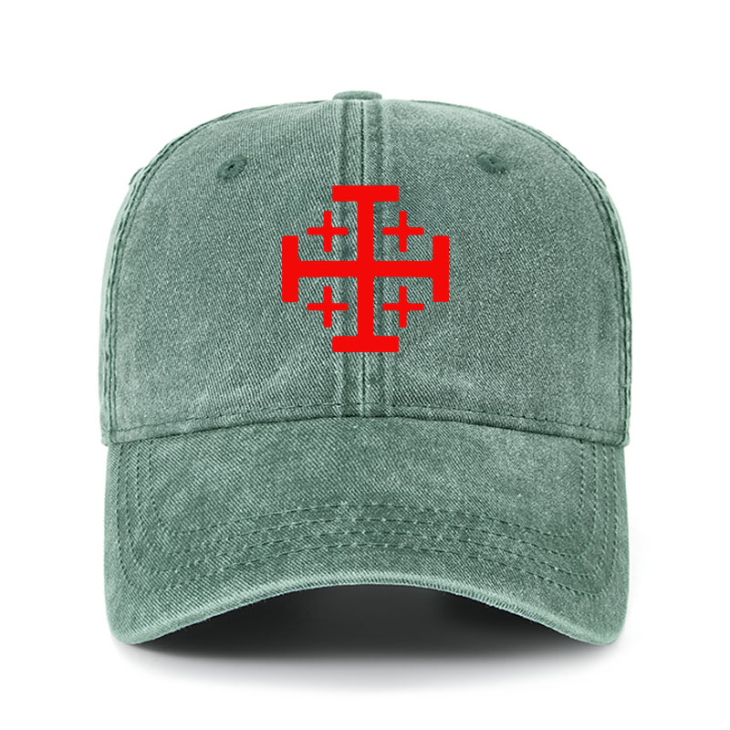 Heritage Washed Cap - Jerusalem Cross