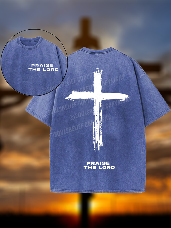 Praise The Lord Christian Washed T-Shirt