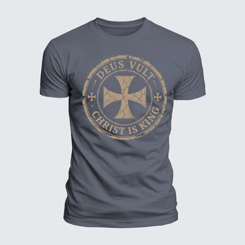Luxe Mercerized Cotton Tee - Deus Vult Christ Is King