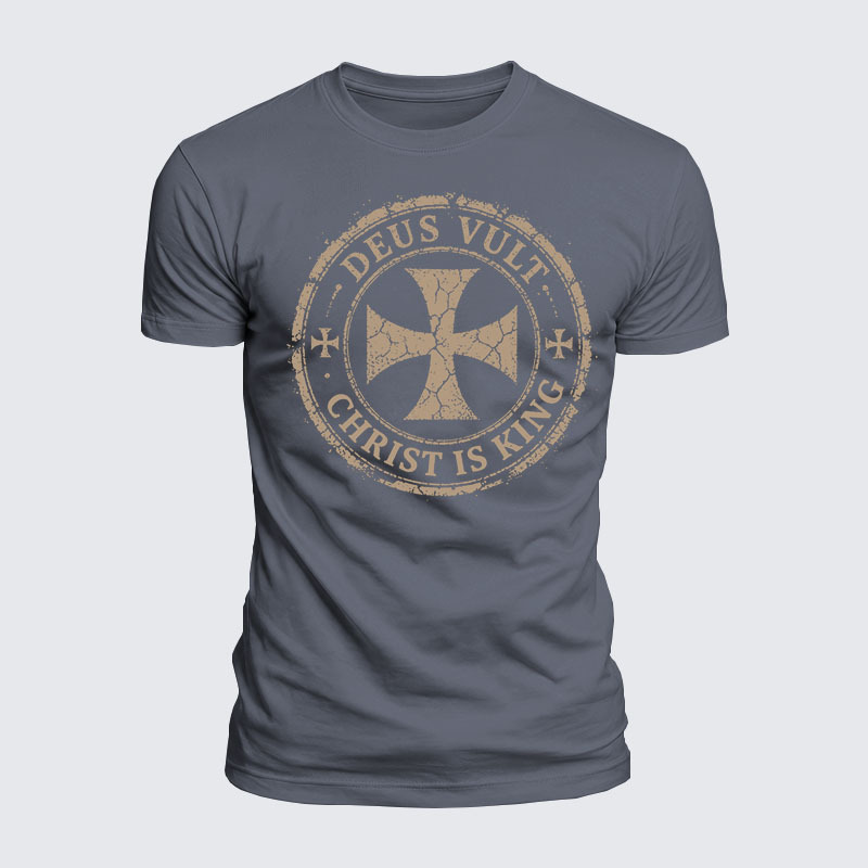 Luxe Mercerized Cotton Tee - Deus Vult Christ Is King