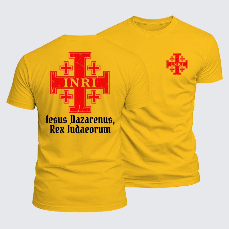 [Copy][Copy]Luxe Mercerized Cotton Tee - INRI Jesus Of Nazareth King Of The Jews