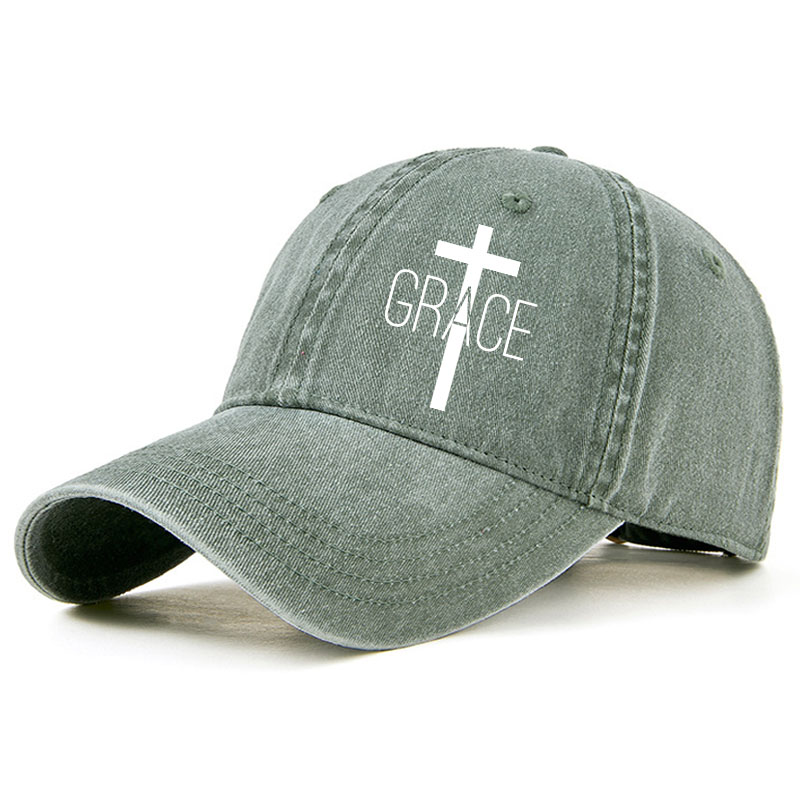 Heritage Washed Cap - Grace Cross