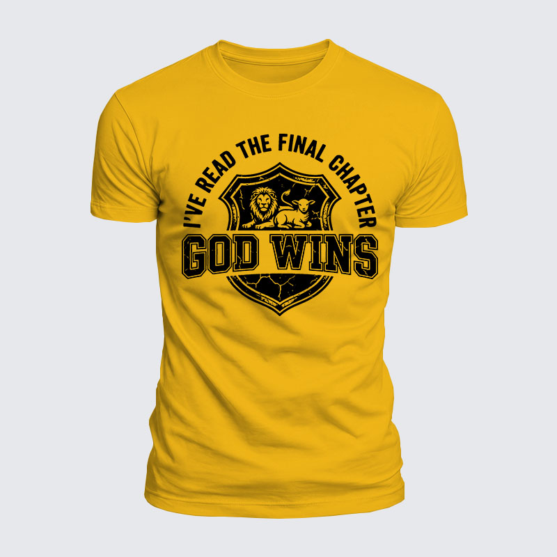 Luxe Mercerized Cotton Tee - God Wins I've Read the Final Chapter 