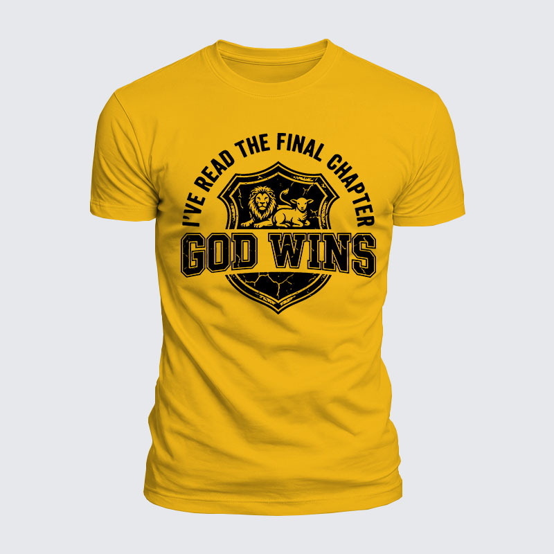 Luxe Mercerized Cotton Tee - God Wins I've Read the Final Chapter 