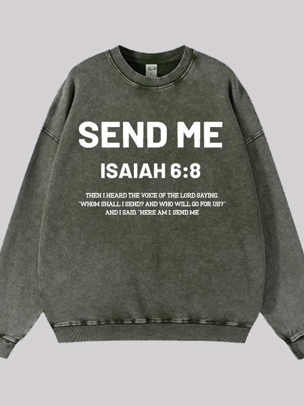 Send Me Jesus God Christian Washed Sweatshirt