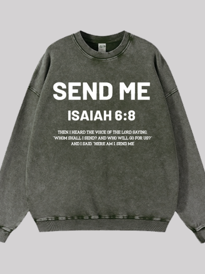 Send Me Jesus God Christian Washed Sweatshirt