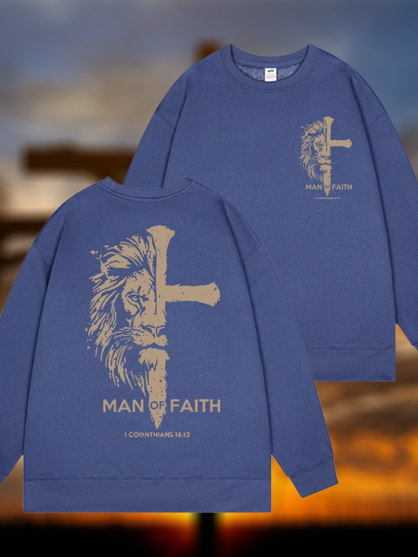 Man of Faith Jesus God Christian Sweatshirt