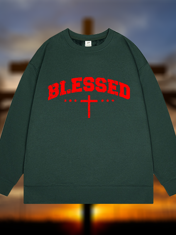 Blessed Cross Jesus God Christian Sweatshirt
