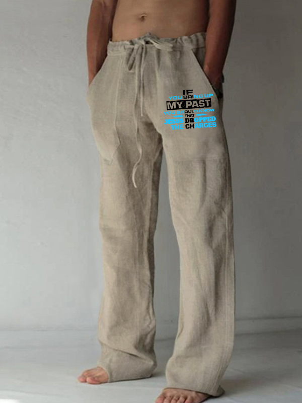 Men's If You Bring Up My Past You Should Know That Jesus Dropped the Charges Christian Beach Pants