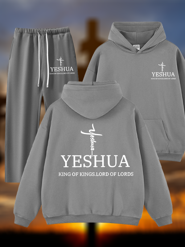 [Copy]Jesus The Way The Truth The Life Jesus God Christian Plush Fleece-Lined Hoodie Set