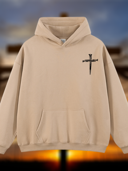 Cross Jesus God Christian Plush Fleece-Lined Hoodie