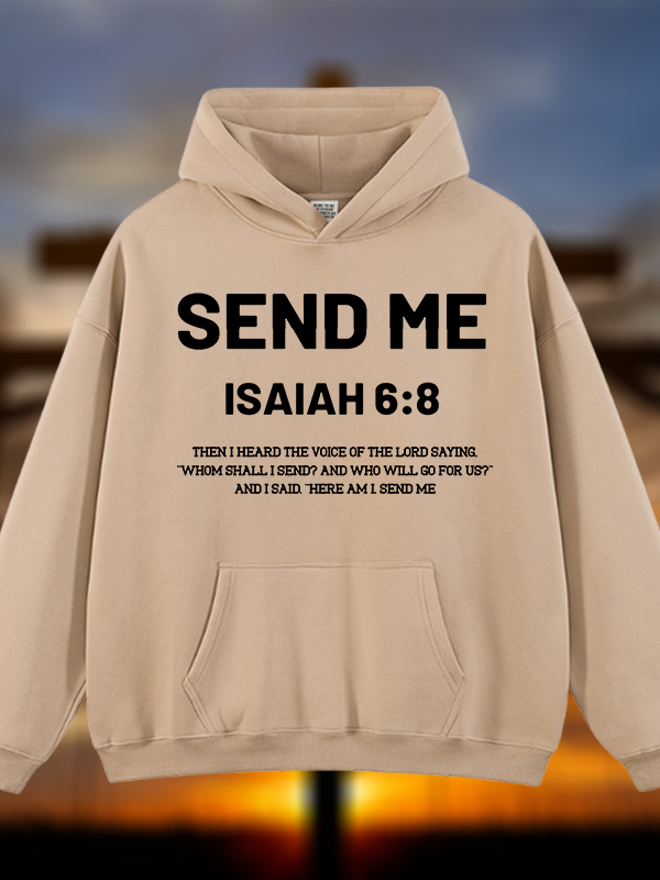Send Me Jesus God Christian Plush Fleece-Lined Hoodie
