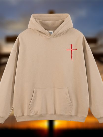 Cross Jesus God Christian Plush Fleece-Lined Hoodie