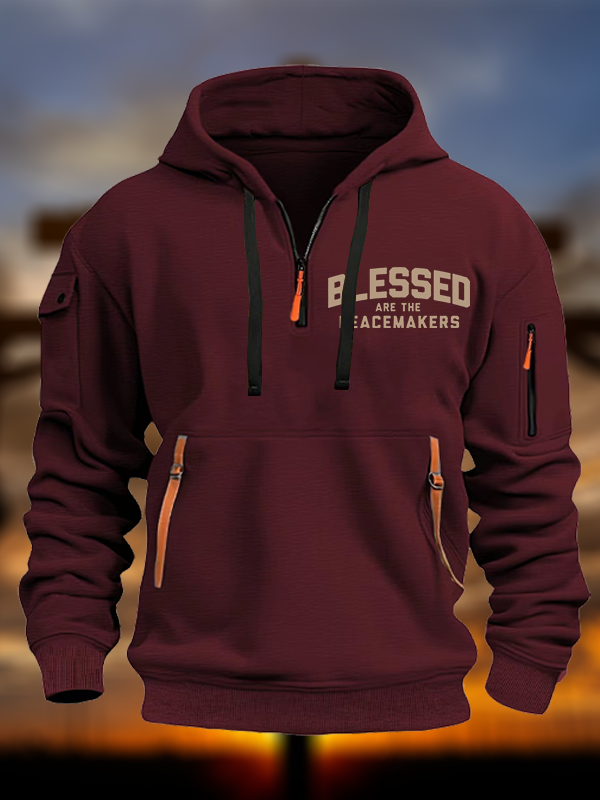 Blessed Are The Peacemakers Jesus God Christian Zipper Hoodies