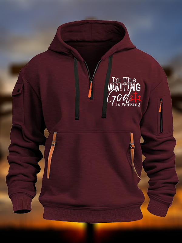 In The Waiting God Is Working Jesus God Christian Zipper Hoodies
