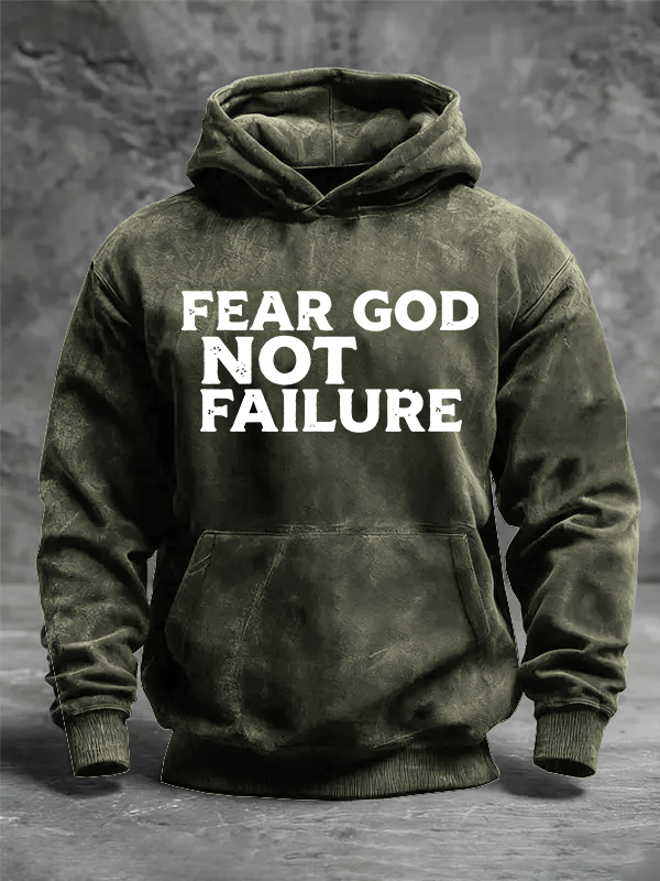 Fear God Not Failure Jesus God Christian Washed Hoodie