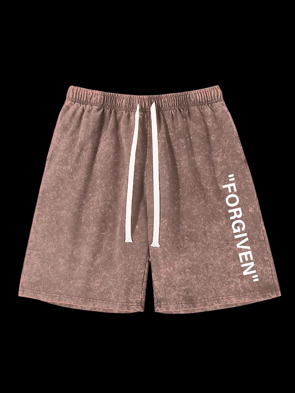 Forgiven Jesus God Christian Washed Shorts