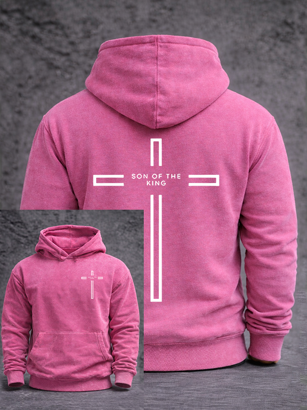 Son of The King Jesus God Christian Washed Hoodie