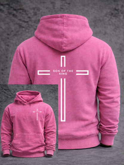 Son of The King Jesus God Christian Washed Hoodie