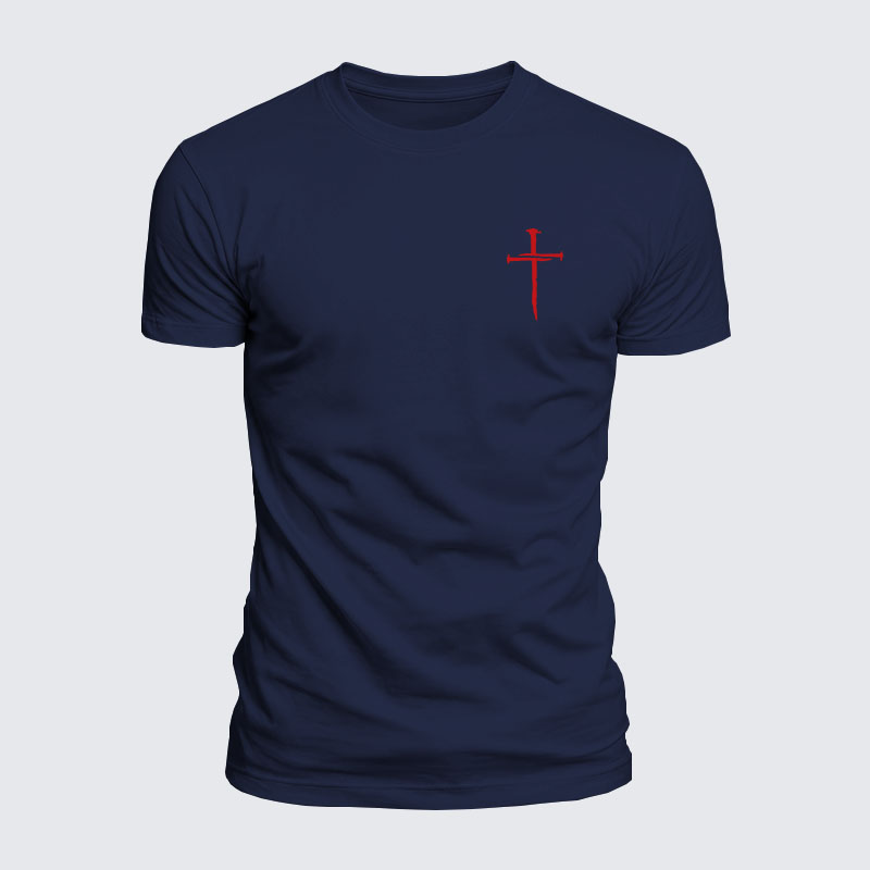 Red Cross Jesus God Christian  – Luxe Mercerized Interlock Cotton Tee