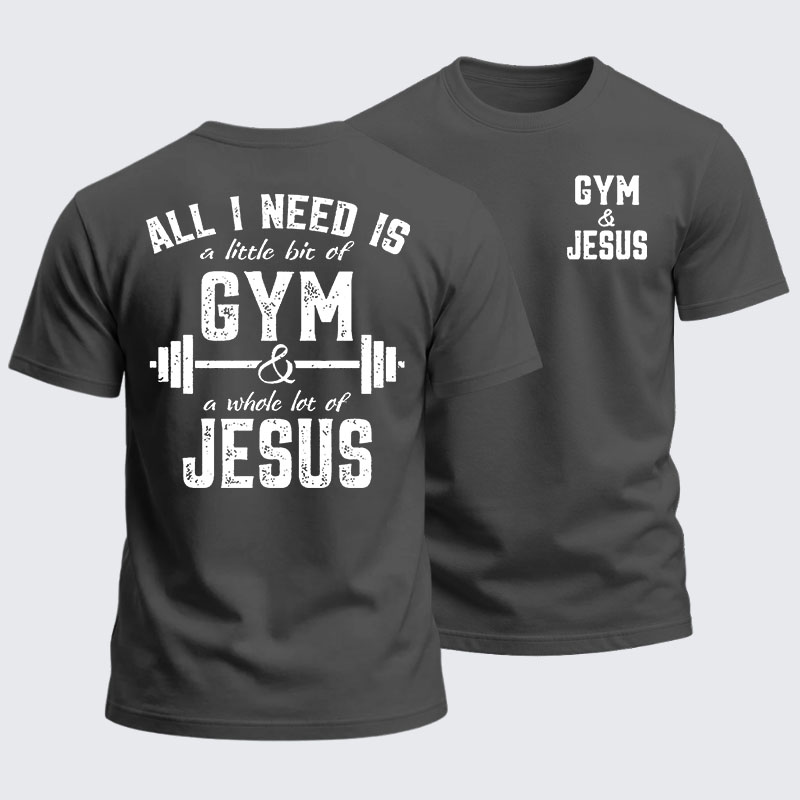Heavyweight Cotton Tee -Gym and Jesus